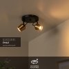 Nowoczesny plafon lampa sufitowa czarno-złota regulowana podwójna na wysięgniku uniwersalna minimalistyczna metalowa EMILE 51901/02/02 Lucide